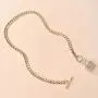 XUN Zhe Punk Hip Hop Lock Pendant Necklace Bling Bling Rhinestone Buckle Chain Clavicle Chain Shiny Crystal Choker Necklace Jewelry for Women Girls XUN Zhe Punk Hip Hop Lock Pendant Necklace Bling Bling Rhinestone Buckle Chain Clavicle Chain Shiny Crystal Choker Necklace Jewelry for Women Girls