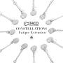 T400 925 Sterling Silver Horoscope Pendant Necklace | Zodiac Sign 12 Constellation Birthstone Birthday Gift for Women Girls