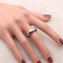 Ginger Lyne Collection 6mm Wide One Ring Stainless Steel Mens or Womens Wedding Band Bridal Fashion Jewelry Gift Idea for him or her Matching Size 5
