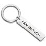 SEIRAA I Am Enough Cuff Bangle Inspirational Message Bracelet Encouraging Gift for Her BFF Jewelry