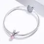 BAMOER 925 Sterling Silver Girl and Boy Bead Charms, Good Luck Charms Women Girls Bead Fit Bracelet Necklace Gift (Flower Fairy)