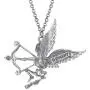 DOWAY Halloween Antique Alloy Plated Wings Archery Skeleton Skull Pendant Necklace Novelty Jewelry for Women Girls Charm Party Gift DOWAY Halloween Antique Alloy Plated Wings Archery Skeleton Skull Pendant Necklace Novelty Jewelry for Women Girls Charm Party Gift