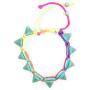 Adjustable Rainbow Spike Bracelet, Stone Material (3 Pieces)