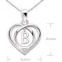 ALOV Jewelry Sterling Silver Initial Letter Alphabet Love Heart Cubic Zirconia Pendant Necklace ALOV Jewelry Sterling Silver Initial Letter Alphabet Love Heart Cubic Zirconia Pendant Necklace