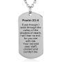 FAYERXL US Marine Corps Dog Tag Necklace Birthday Gift Ideas To Husband Son JOSHUA 1:9 Prayer Pendant