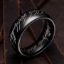 King Will 8mm Tungsten Carbide Ring for Men Black Lord of The Rings Comfort Fit High Polished