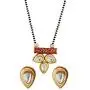 Efulgenz Mangalsutra Indian Boho Antique Kundan Beaded Pendant Necklace Earring Jewelry Set Efulgenz Mangalsutra Indian Boho Antique Kundan Beaded Pendant Necklace Earring Jewelry Set