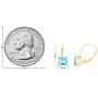 Princess Cut Simulated Aquamarine Lever Back Drop Earrings in 14k Gold Over Sterling Silver (2 cttw) Princess Cut Simulated Aquamarine Lever Back Drop Earrings in 14k Gold Over Sterling Silver (2 cttw)