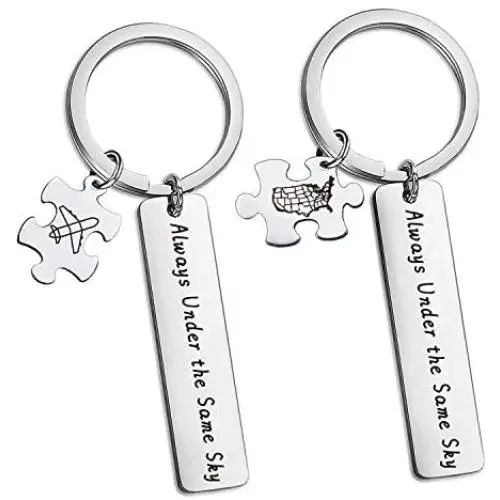 SIDIMELO Long Distance Relationship Gifts,Couples Keychains Jewelry Gifts Always Under The Same Sky Key Chain Gift for Her Him Husband Wife Boyfriend Girlfriend SIDIMELO Long Distance Relationship Gifts,Couples Keychains Jewelry Gifts Always Under The Same Sky Key Chain Gift for Her Him Husband Wife Boyfriend Girlfriend
