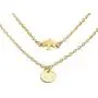 MIXIA Minimalist Peace Dove Soar Flying Double Layers Crystal Sequins Coin Chain Pigeon Bird Water Drop Pendant Multilayer Boho Necklace for Women Girls
