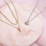 Yoosteel Tiny Initial Necklaces for Women Girls, 14K Gold Filled Dainty Letter Necklace Layered Personalized Initial Monogram Necklaces for Women Girls Toddler Jewelry