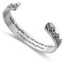 LIUANAN Inspirational Bracelets for Women Mom Personalized Gift for Her Engraved Mantra Cuff Bangle Birthday Jewelry