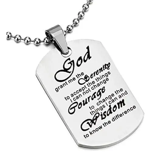 Religious Jewelry God Grant Me The Serenity Prayer Quote Dog Tag Keyring Christian Gift Inspirational Bracelet Religious Jewelry God Grant Me The Serenity Prayer Quote Dog Tag Keyring Christian Gift Inspirational Bracelet