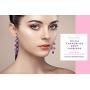 Femme Luxe Olivia Chandelier Drop Earrings For Women - 14k Gold Plated 925 Sterling Silver and Genuine Gemstone Earrings | Hypoallergenic | Handmade Design