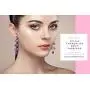 Femme Luxe Olivia Chandelier Drop Earrings For Women - 14k Gold Plated 925 Sterling Silver and Genuine Gemstone Earrings | Hypoallergenic | Handmade Design