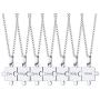 U7 Free Engraving Puzzle Necklace Set of 2/3/4/5/6/7/8 Piece Pendant with Rolo Cable Chain 22'' Personalized BFF/Family/Team Member/Classmates Names Jewelry Sets