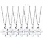 U7 Free Engraving Puzzle Necklace Set of 2/3/4/5/6/7/8 Piece Pendant with Rolo Cable Chain 22'' Personalized BFF/Family/Team Member/Classmates Names Jewelry Sets