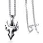 Mens Stainless Steel Spear Pendant Necklace Arrow Tauren Pendant with 24 Inches Link Chain