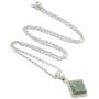 NOVICA Jade .925 Sterling Silver Pendant Necklace, 18'' Maya Wisdom