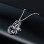 JczR.Y Vintage Punk Wolf Head Pendant Necklace Retro Original Animal Wolf Sweater Chain Necklace for Men Norse Viking Arrow Headed Amulet Jewelry