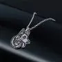 JczR.Y Vintage Punk Wolf Head Pendant Necklace Retro Original Animal Wolf Sweater Chain Necklace for Men Norse Viking Arrow Headed Amulet Jewelry