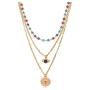 ZWGYS Evil Eye Necklace Gold Layered Necklace for Women Long Necklaces Gold Choker Necklaces Y Shape Pendant Necklace Multilayer BlueEye Necklace