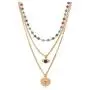 ZWGYS Evil Eye Necklace Gold Layered Necklace for Women Long Necklaces Gold Choker Necklaces Y Shape Pendant Necklace Multilayer BlueEye Necklace