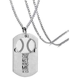 MIAOGIFT PrayerChrist who Strengthens Phil 4:13 Pendant Christian Gift for Girls Boys Teens I can do All Things Through Bible Verse Stainless Steel Pendant Religion Necklace