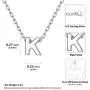 ChicSilver 925 Sterling Silver Letter A-Z Pendant Necklace, Dainty Small Initial Necklace for Women, Silver/Gold (with Gift Box)