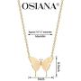 OSIANA Gold Dainty Butterfly Initial Necklace for Women 18K Plated Gold Tiny Cute Letter Pendant Name Alphabet Choker Necklace Minimalist Personality Gift Friendship Jewelry for Her