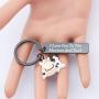 BAUNA Cute Cow Keychain Cow Lover Jewelry I Love You To The Moooon And Back Farm Animal Lover Gifts For Farmers Best Friend