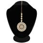 Aheli Elegant Bollywood Wedding Party Wear Faux Kundan Colour Stone Studded Maang Tikka Headpiece Ethnic Fashion Indian Jewelry for Women