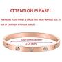 Love Friendship Bracelet Bangle Gold Rose Gold Silver with Cubic Zirconia Stones Stainless Steel Hinged Jewelry with Crystal Oval Bracelet Birthday Present for Her Women Teen Girls