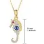 Gold Bee / Gold Seahorse / Silver Hedgehog Pendant Necklace, 925 Sterling Silver Personalized Animals Necklace for Women Men Girls Boys Children Jewelry Gift 18+2 Extender (Gift Box included)