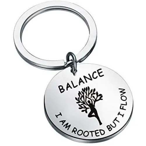 Gzrlyf Yoga Keychain Meditation Gifts for Yoga Lovers Yoga Instructor Yogi Gifts I am Rooted but I Flow Gzrlyf Yoga Keychain Meditation Gifts for Yoga Lovers Yoga Instructor Yogi Gifts I am Rooted but I Flow