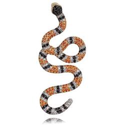 GUCY Hip Hop Jewelry Iced Out Gold Dainty Coral Snake Small Serpent Pendant Chain Necklace