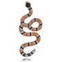 GUCY Hip Hop Jewelry Iced Out Gold Dainty Coral Snake Small Serpent Pendant Chain Necklace