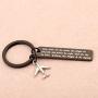 FUSTMW Pilot Gift Flight Attendant Gift Fly Safe Keychain Traveling Gifts May Your Air Be Clear The Flight Be Smooth The Plane Be Safe Airplane Jewelry