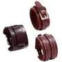 COLORFUL BLING 3Pcs Handmade Punk Layered PU Leather Bracelet for Men Women Biker Cuff Wrap Bangle Wristband Cool Biker Wrist Jewelry COLORFUL BLING 3Pcs Handmade Punk Layered PU Leather Bracelet for Men Women Biker Cuff Wrap Bangle Wristband Cool Biker Wrist Jewelry