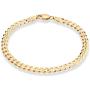 Miabella 18K Gold Over Sterling Silver Italian 5mm Solid Diamond-Cut Cuban Link Curb Chain Bracelet for Men Women, 6.5, 7, 8, 9 Inch 925 Made in Italy