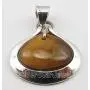 SilverStarJewel 925 Sterling Silver Tigers Eye Pendant 1.1'' Low Price SilverStarJewel 925 Sterling Silver Tigers Eye Pendant 1.1'' Low Price