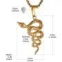 AsAlways Gold-plated Stainless Steel Gothic Jewelry Mens Stainless Steel Animal Snake Pendant Chain Necklace 22 + 2 Inch Chain AsAlways Gold-plated Stainless Steel Gothic Jewelry Mens Stainless Steel Animal Snake Pendant Chain Necklace 22 + 2 Inch Chain