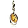 Amber Sterling Silver Oval Pendant