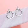 Ladytree Sterling Silver Celtic Knot Circle/Hearts Ear Jacket Earrings Back Ear Cuffs Chic Stud Earring