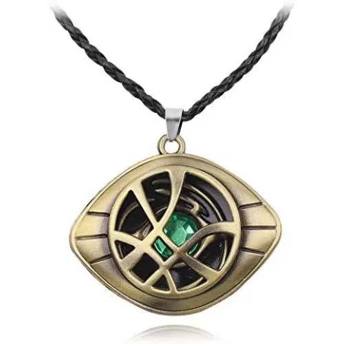 Doctor Strange Necklace - Eye of Agamotto Pendant Necklace with Black Chain Perfect Gifts for Doctor Strange Fans Doctor Strange Necklace - Eye of Agamotto Pendant Necklace with Black Chain Perfect Gifts for Doctor Strange Fans