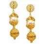 Bindhani Indian Bollywood Jewelry Wedding Bridal Bridesmaid Royal Rajasthani Kundan Long Moti Beads Pearl Mala Rani Haar Gold Plated Multi Layered Necklace Earrings Set Jewellery for Women