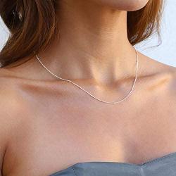 Gold Chain Choker Necklace,14K Gold Plated Dainty Cute Lip Chain Long Necklace Delicate Fashion Choker Necklace Jewelry Gift for Women