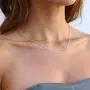 Gold Chain Choker Necklace,14K Gold Plated Dainty Cute Lip Chain Long Necklace Delicate Fashion Choker Necklace Jewelry Gift for Women