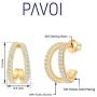 PAVOI 14K Gold Plated Sterling Silver Split Hoop Huggie Earrings in Rose Gold, White Gold and Yellow Gold
