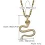 JINAO Hip Hop Iced Out Cobra Snake Animal Lovers Pendant Necklace Micropave Simulated Diamond Jewelry with Solid Back